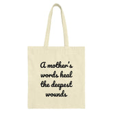 Mothers Words Tote, Healing Tote Bag, Mom Gift, Comfort Tote, Inspirational Tote, Gift for Mom, Quote Tote Bag, Mothers Day Tote - Tawshia